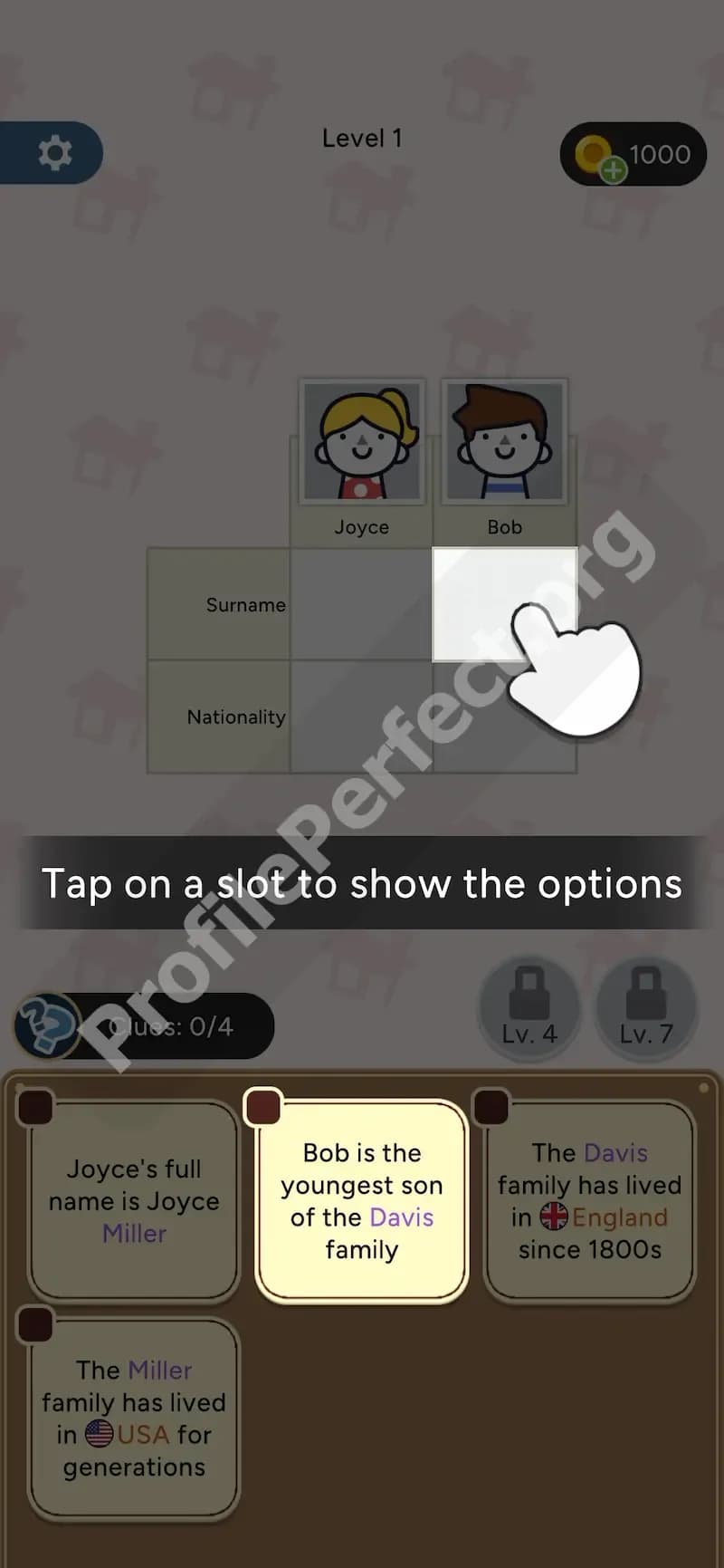 How to play Profile Perfect Game