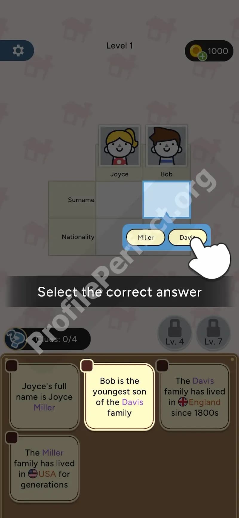 How to play Profile Perfect Game