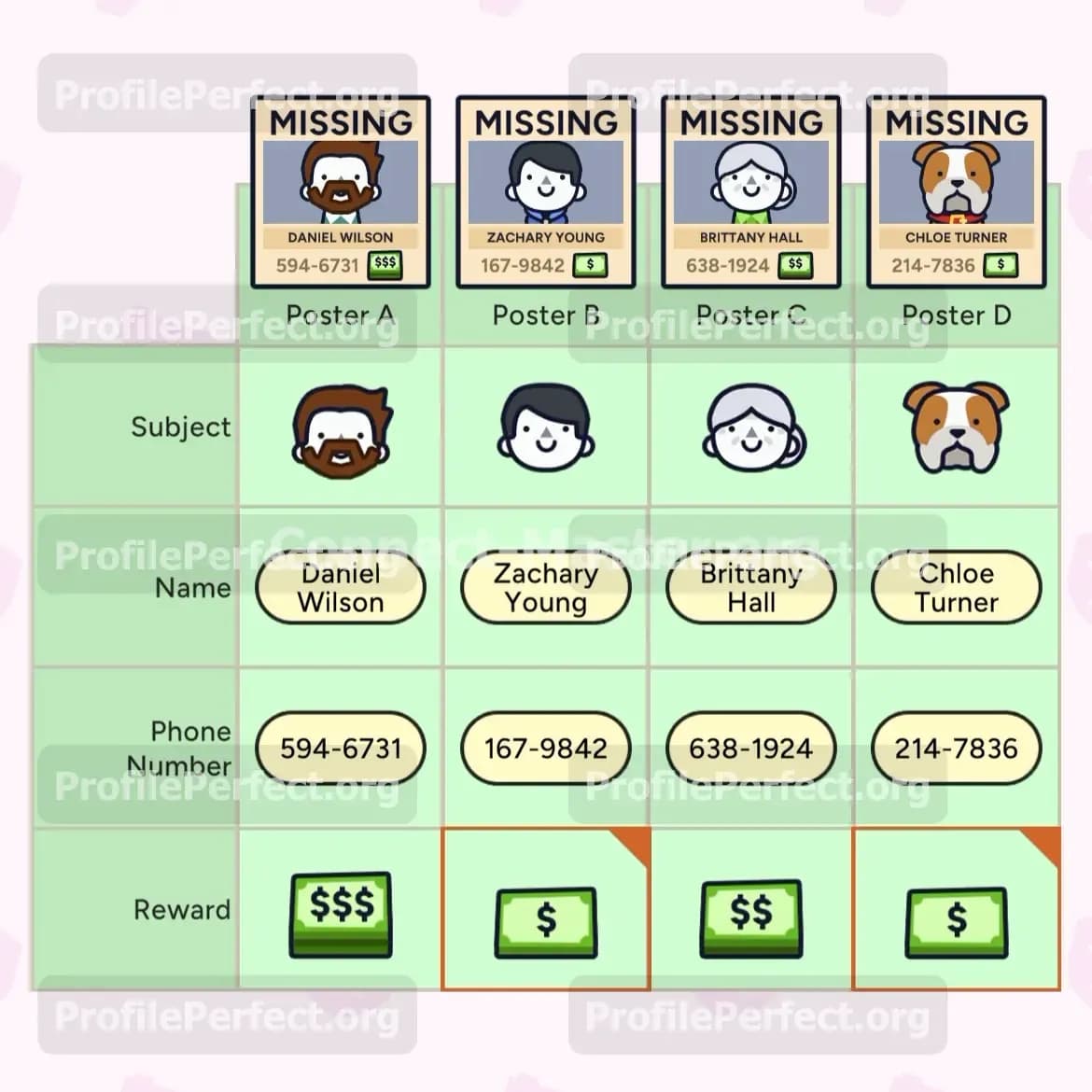 Profile Perfect Level 586 Screenshot